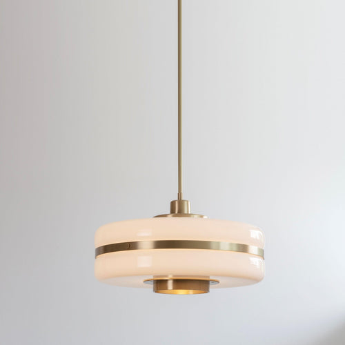 Nordic Glass And Metal Pendant Lamp By Nyra With Warm LED Glow | Snurv