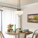 Lunara Contemporary Glass and Steel Pendant Light for Modern Interiors | Snurv