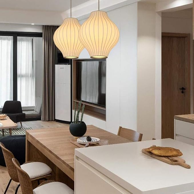 Lyra Silk and Steel Bubble Pendant Lamp for Modern Interiors | Snurv