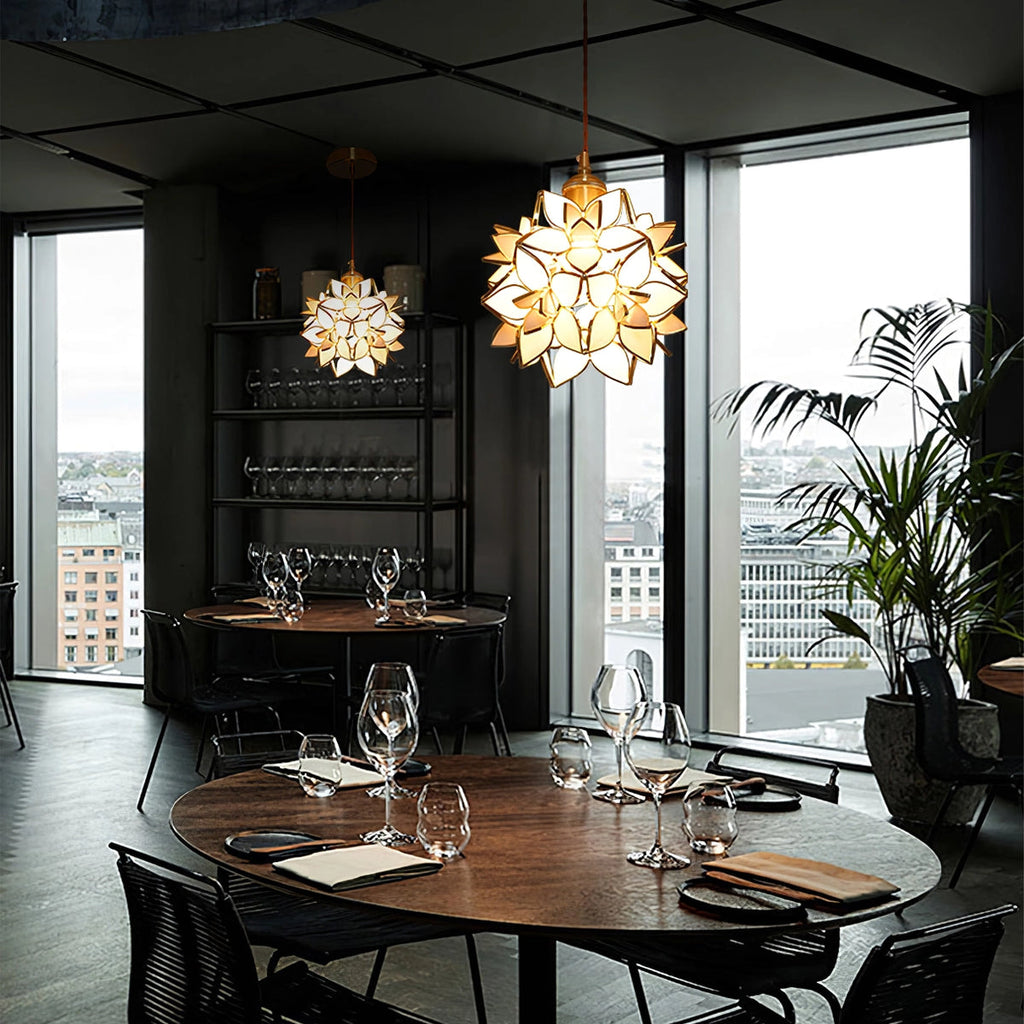 Calyra Capiz Pendel Lys Håndlavet Naturlig Hængende Skaller Lampe | Snurv