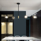 Novaelle Nordic Glass Ball Lampshade Ceiling Light In Polished Chrome | Snurv