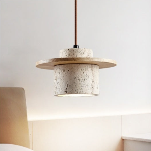 Sylvaris Cascade Travertine Pendant Lamp for Warm Modern Spaces | Snurv
