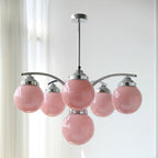 Asteria Pink and White Round Chandelier for Elegant Ambience | Snurv
