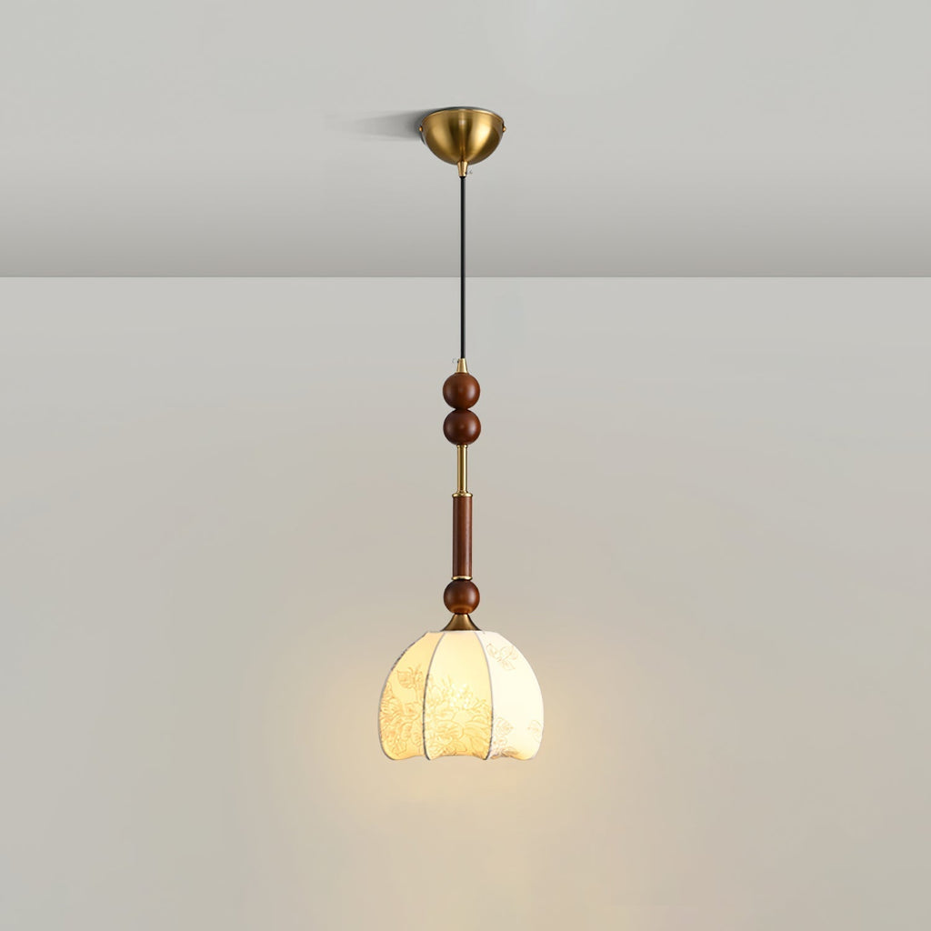 VeroLume Italian Style Pendant Lamp With Warm Glass Shade | Snurv