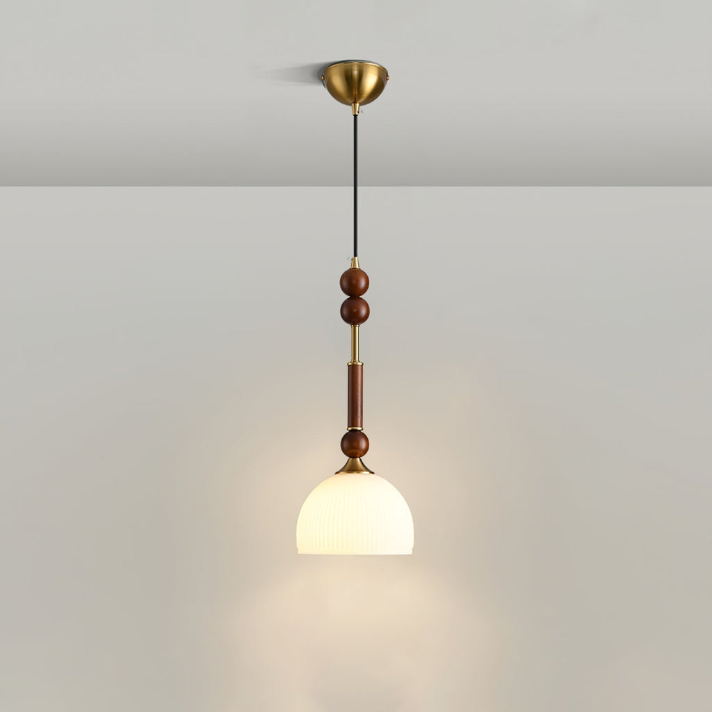 VeroLume Italian Style Pendant Lamp With Warm Glass Shade | Snurv
