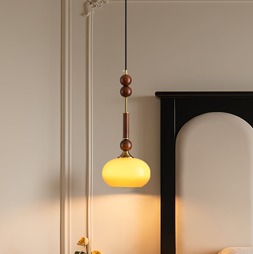 VeroLume Italian Style Pendant Lamp With Warm Glass Shade | Snurv