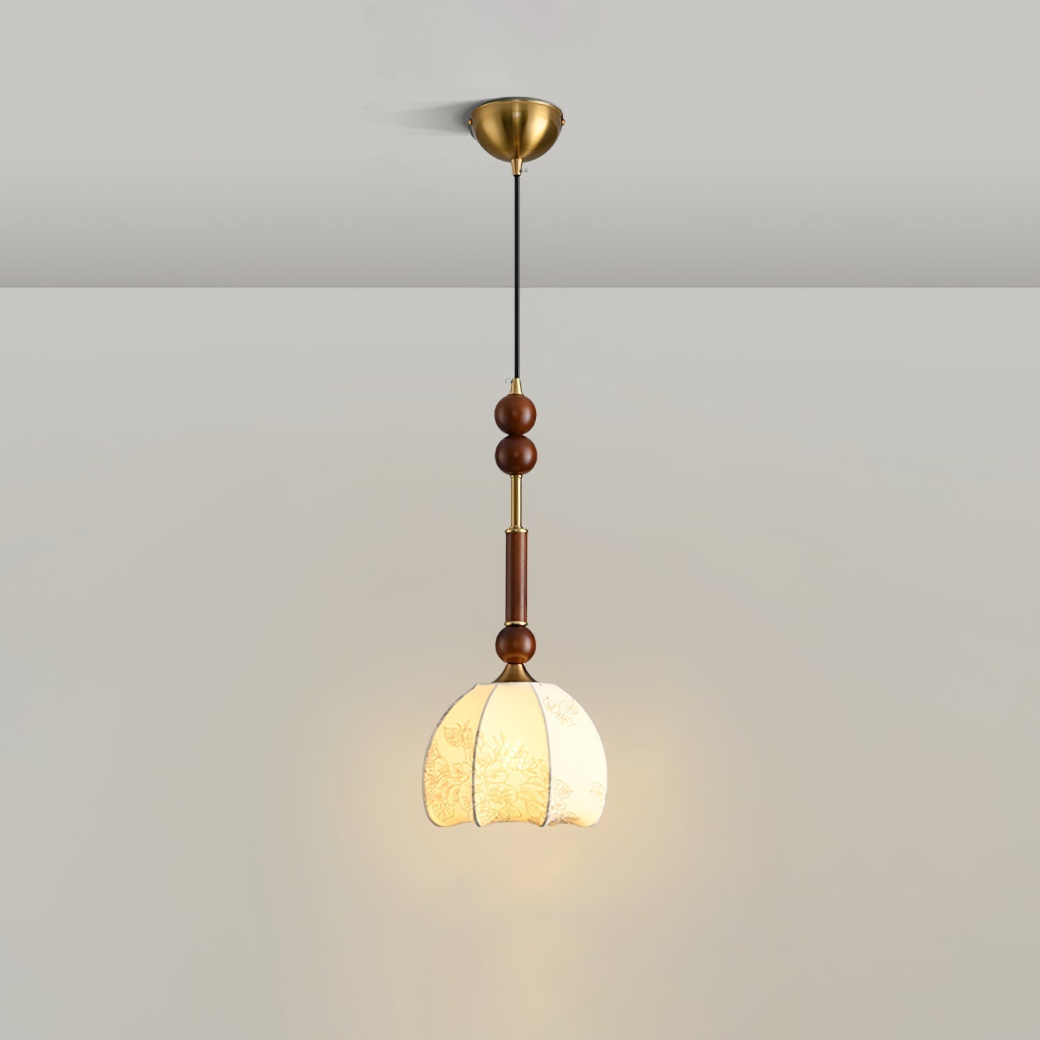 VeroLume Italian Style Pendant Lamp With Warm Glass Shade | Snurv