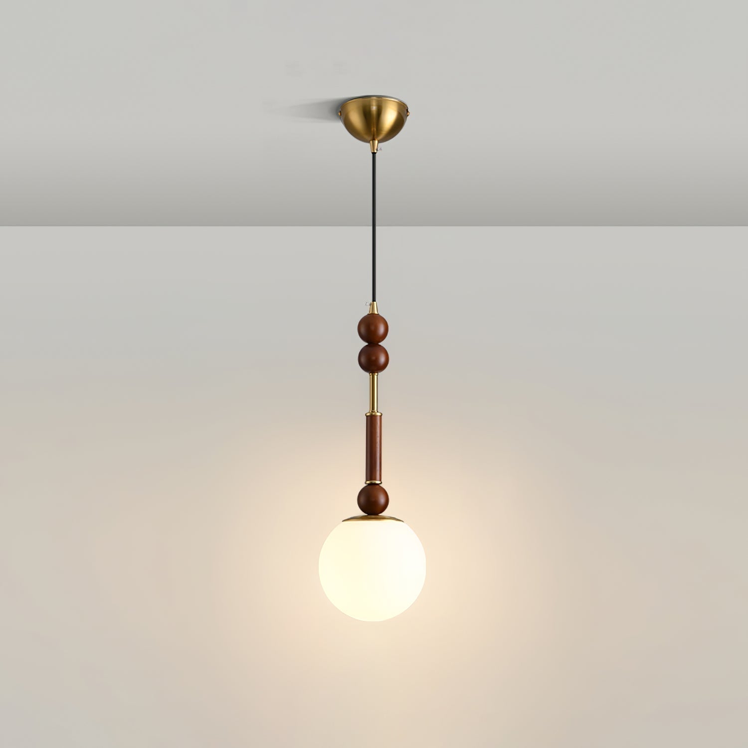 VeroLume Italian Style Pendant Lamp With Warm Glass Shade | Snurv