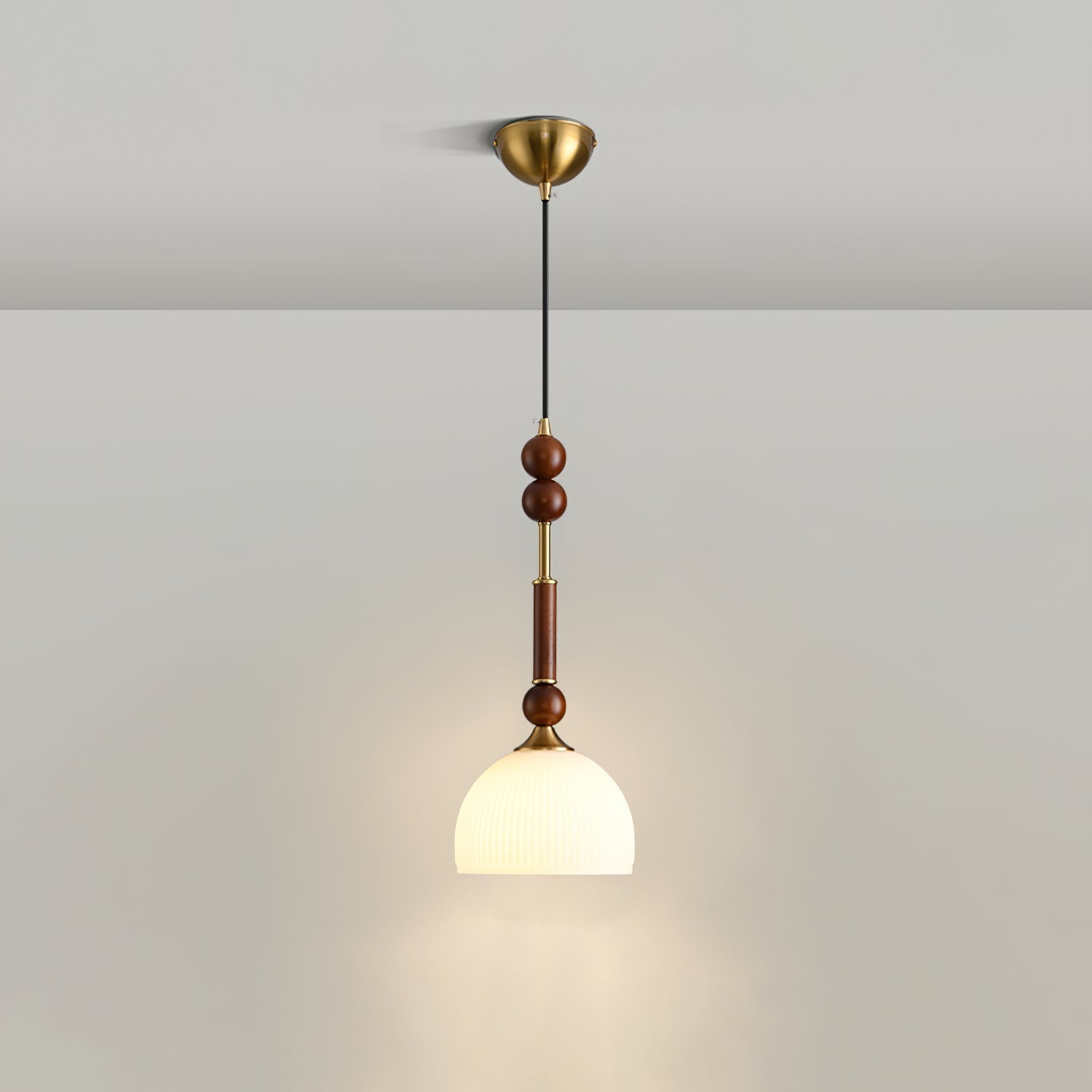 VeroLume Italian Style Pendant Lamp With Warm Glass Shade | Snurv