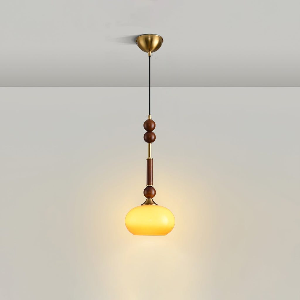 VeroLume Italian Style Pendant Lamp With Warm Glass Shade | Snurv