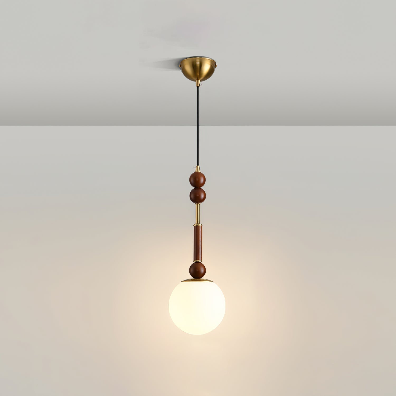 VeroLume Italian Style Pendant Lamp With Warm Glass Shade | Snurv