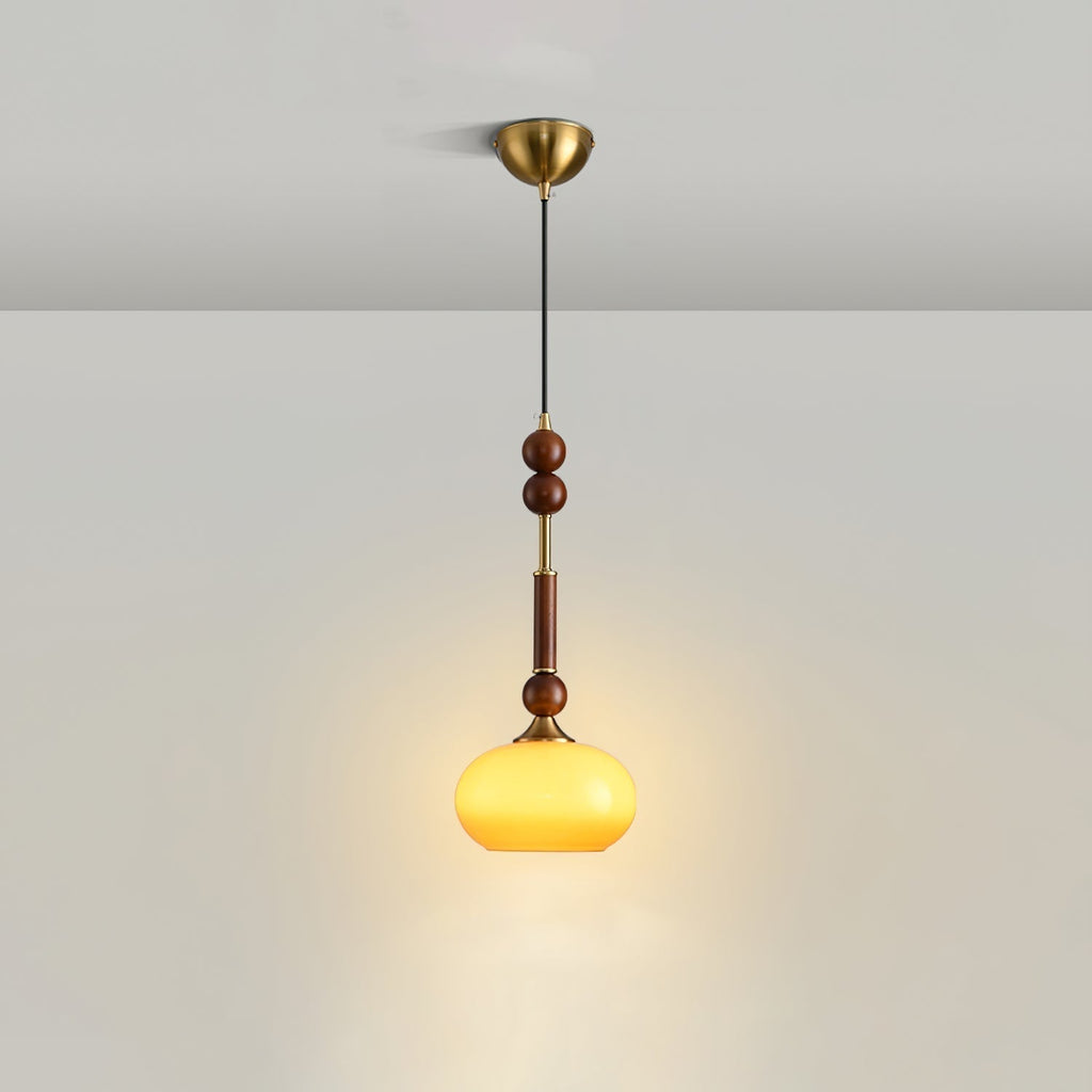 VeroLume Italian Style Pendant Lamp With Warm Glass Shade | Snurv