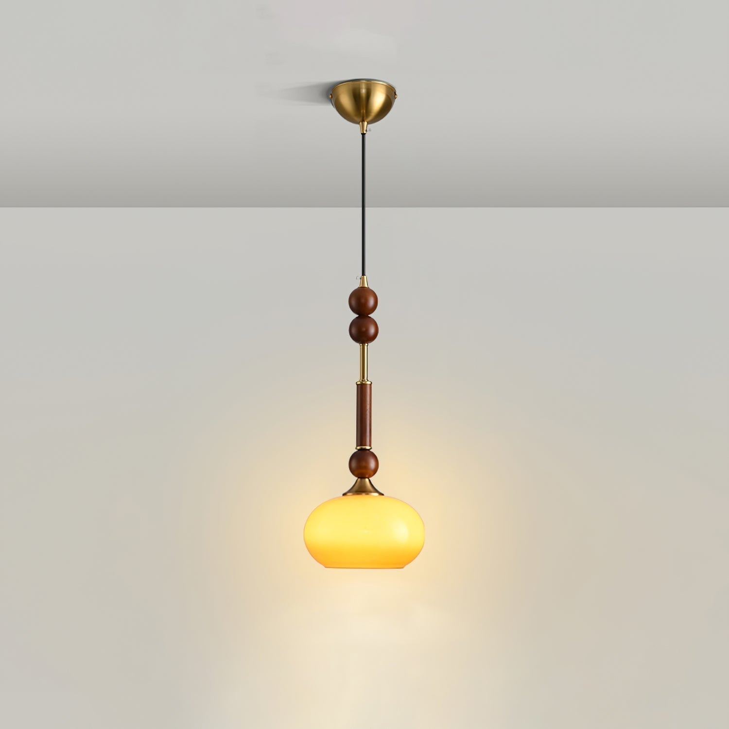VeroLume Italian Style Pendant Lamp With Warm Glass Shade | Snurv