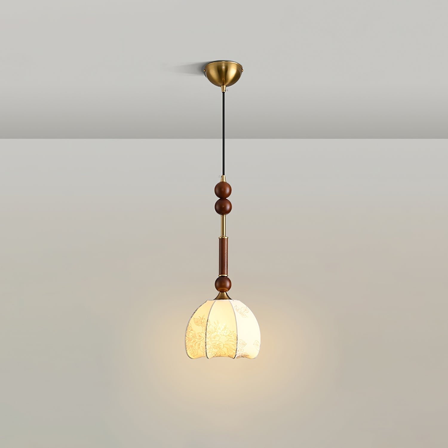 VeroLume Italian Style Pendant Lamp With Warm Glass Shade | Snurv