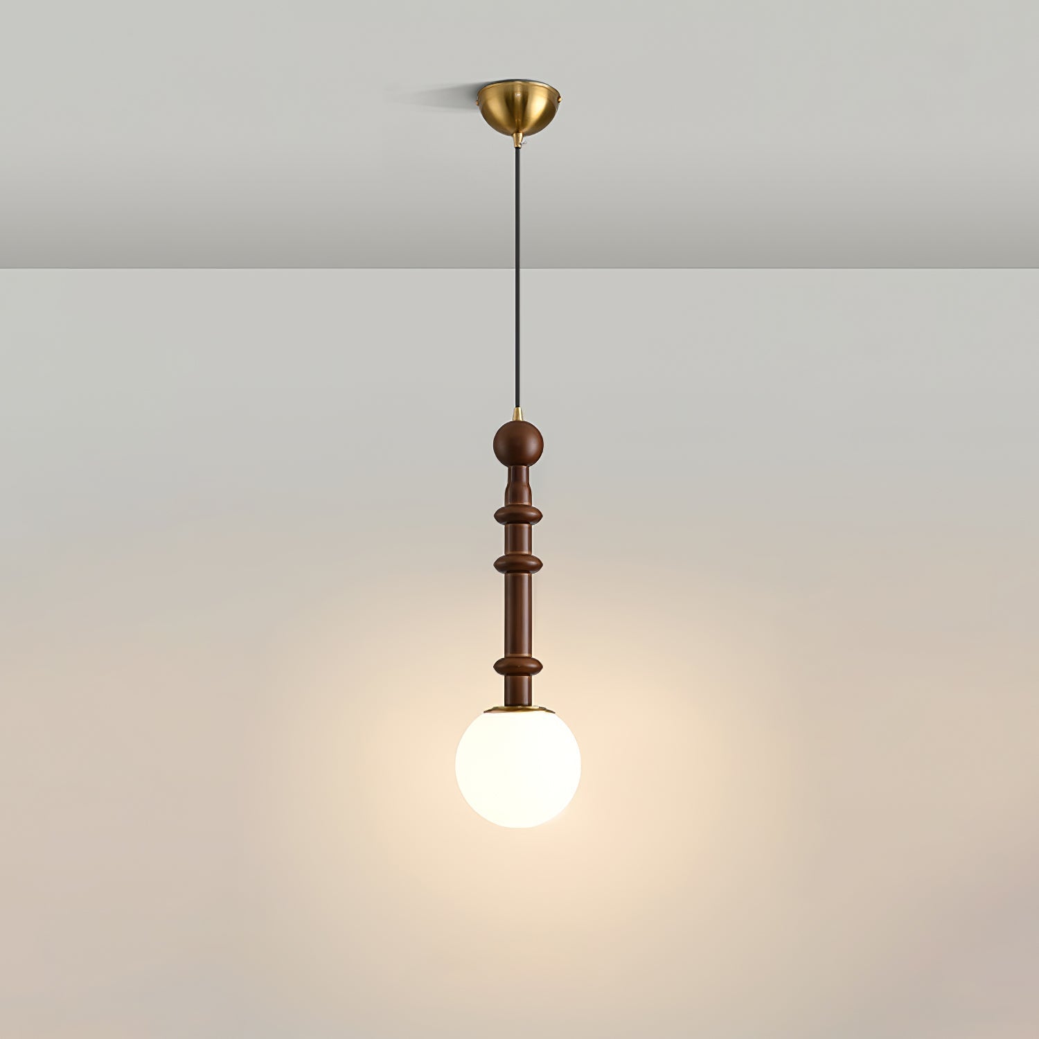 VeroLume Italian Style Pendant Lamp With Warm Glass Shade | Snurv
