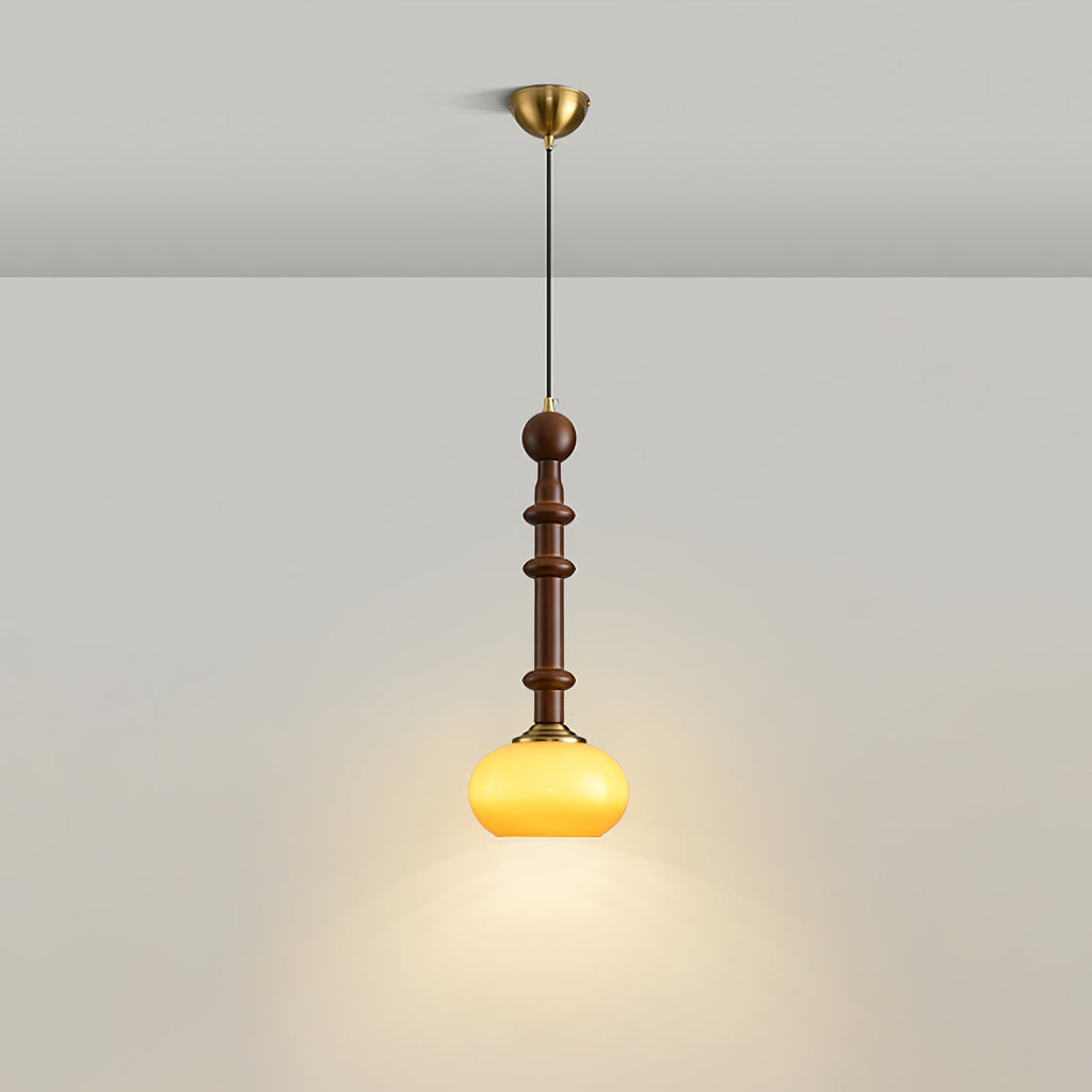 VeroLume Italian Style Pendant Lamp With Warm Glass Shade | Snurv