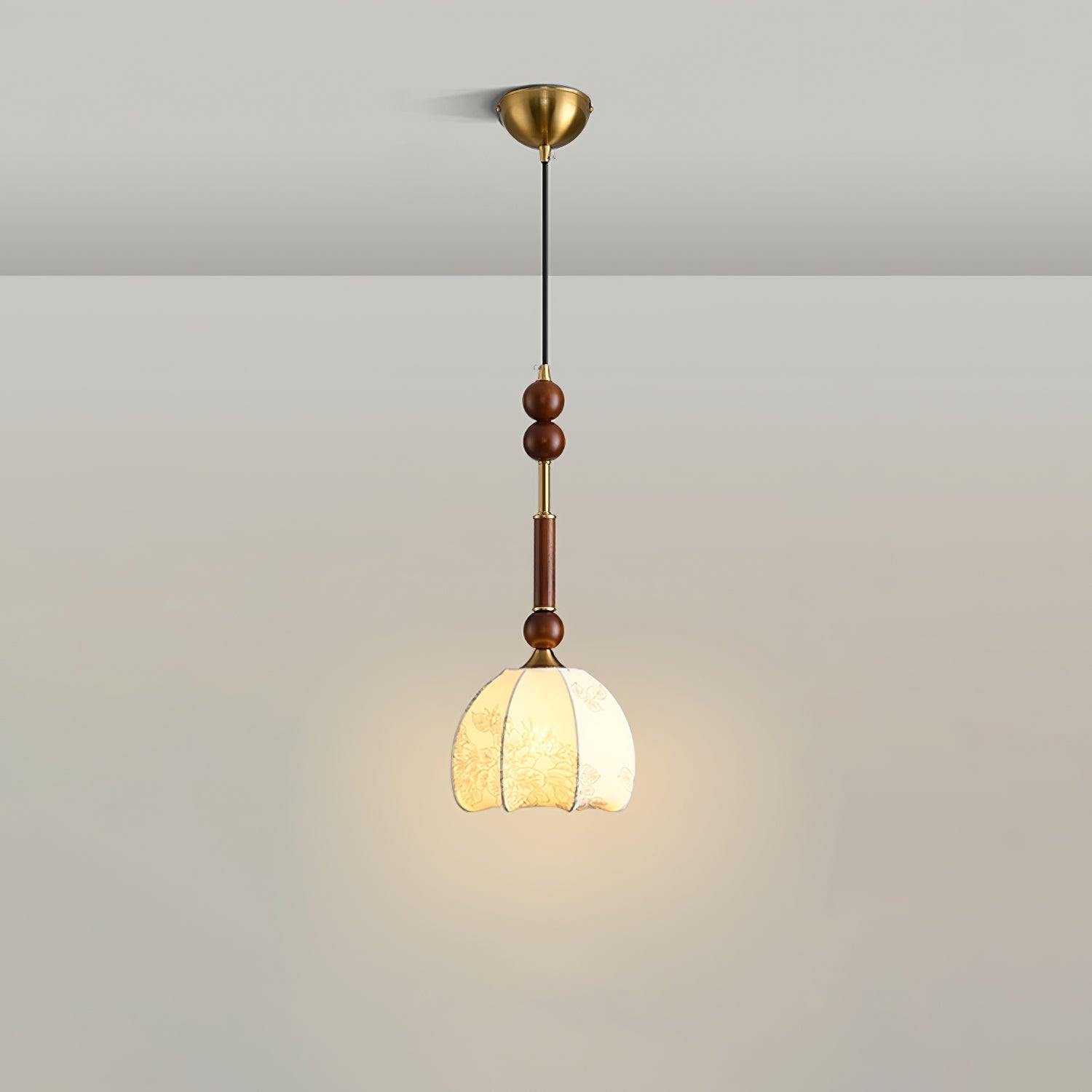 VeroLume Italian Style Pendant Lamp With Warm Glass Shade | Snurv