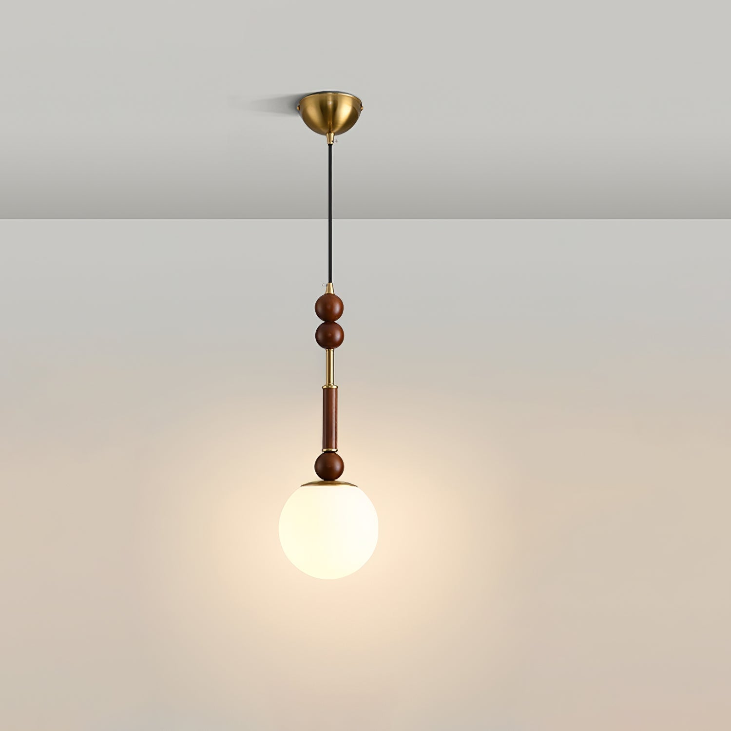 VeroLume Italian Style Pendant Lamp With Warm Glass Shade | Snurv