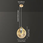 Solara Crystal Round Gold LED Pendant Light Ceiling Fixture | Snurv