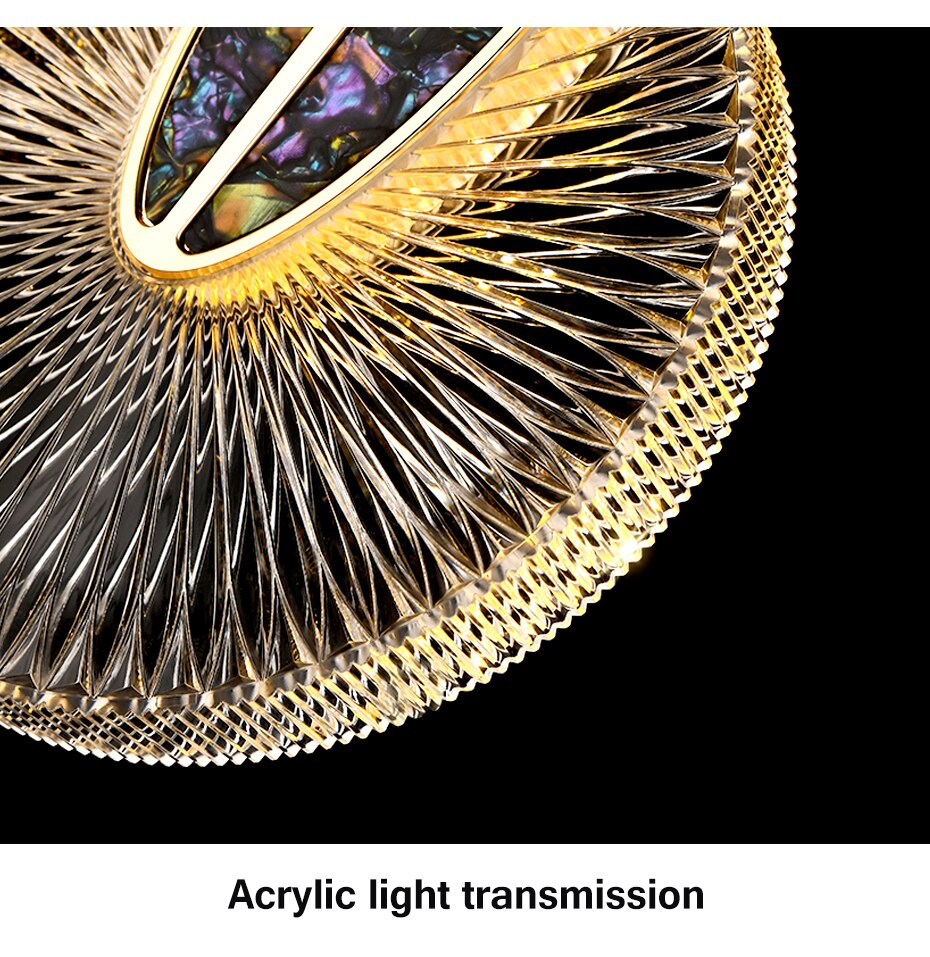 Solara Crystal Round Gold LED Pendant Light Ceiling Fixture | Snurv