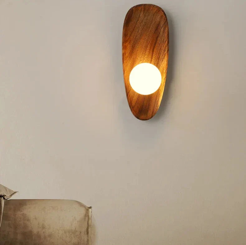 Verdara Wood Wall Lamp With Natural Warm Glow For Cozy Ambience | Snurv