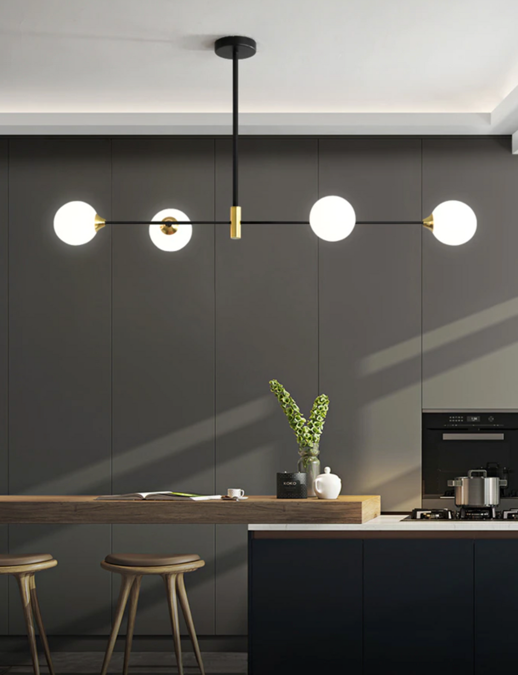 Novaelle Nordic Glass Ball Lampshade Ceiling Light In Polished Chrome | Snurv