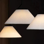 Velora Cream Pleated Pendant Lamp With Warm Light And Soft Scandinavian Style | Snurv