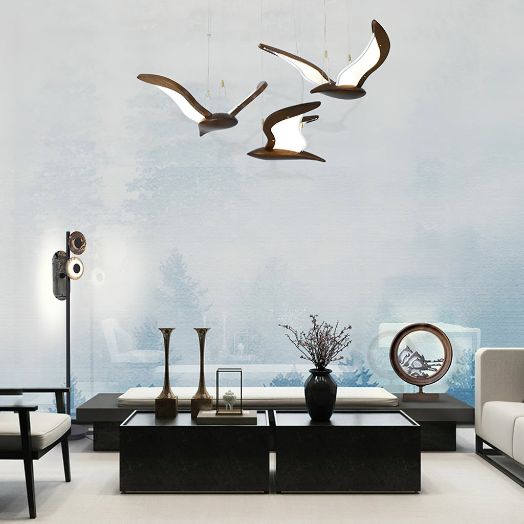 Lyrael üveg csillár fém, fa és akril anyagból | Snurv