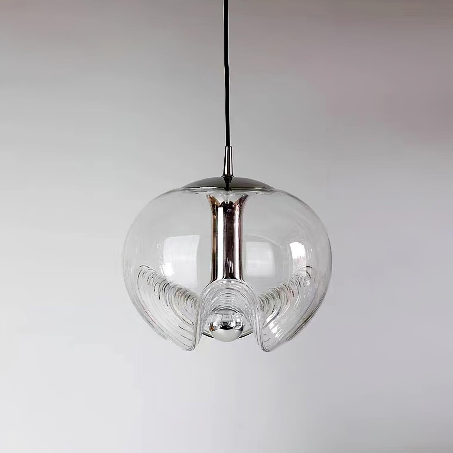 NyraWave Waveform Pendant Light in Iron and Glass Design | Snurv