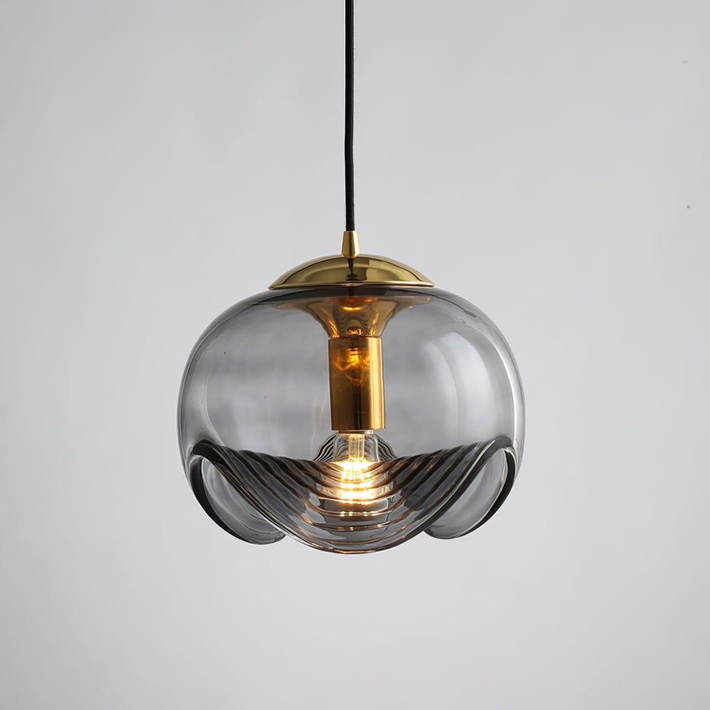 NyraWave Waveform Pendant Light in Iron and Glass Design | Snurv