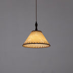 SylvaLume Wood Pendant Lamp With Fabric Accent And Warm Glow | Snurv