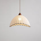SylvaLume Wood Pendant Lamp With Fabric Accent And Warm Glow | Snurv