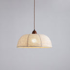 SylvaLume Wood Pendant Lamp With Fabric Accent And Warm Glow | Snurv