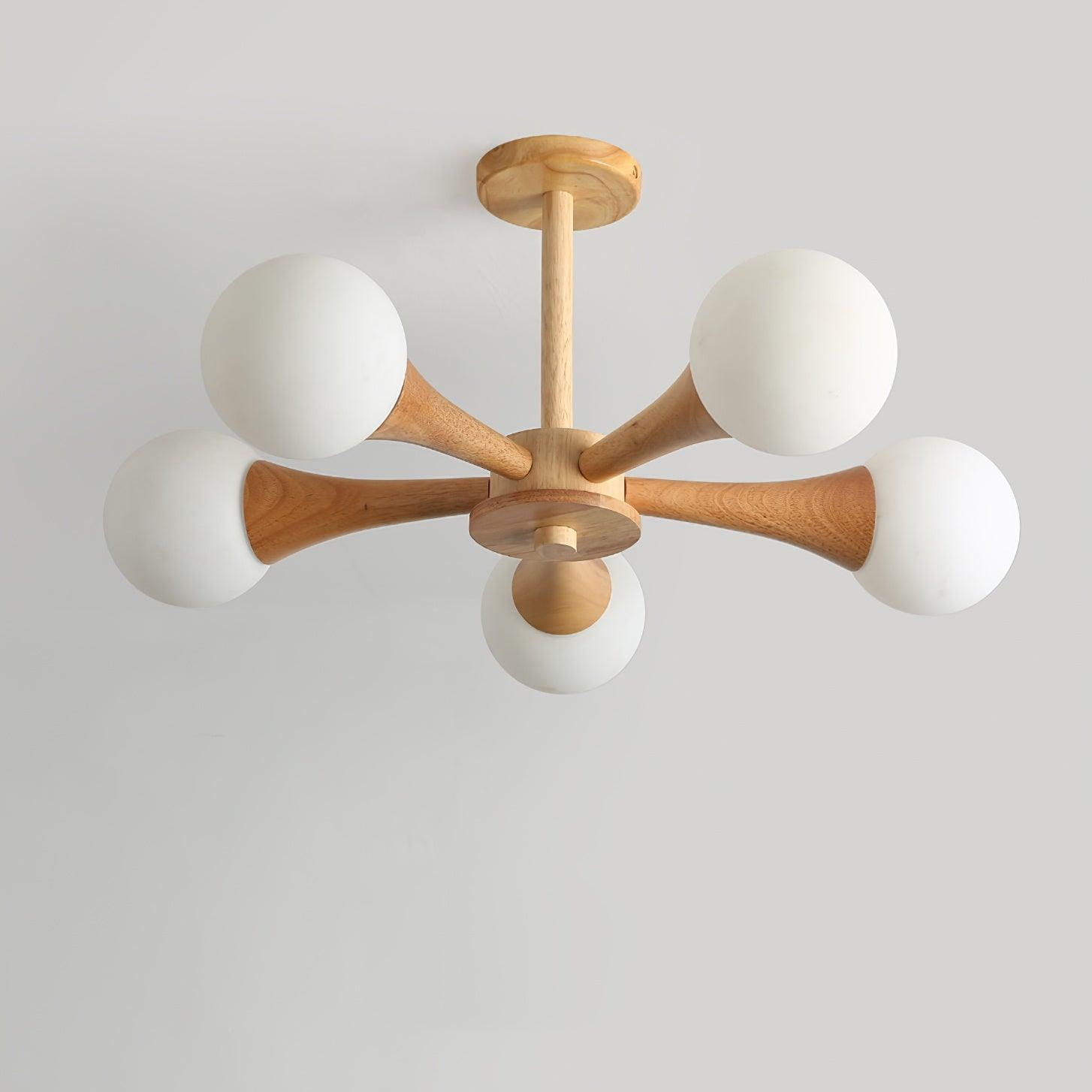 Kairo Wood Pendant Light Elegant Wooden Ceiling Fixture | Snurv