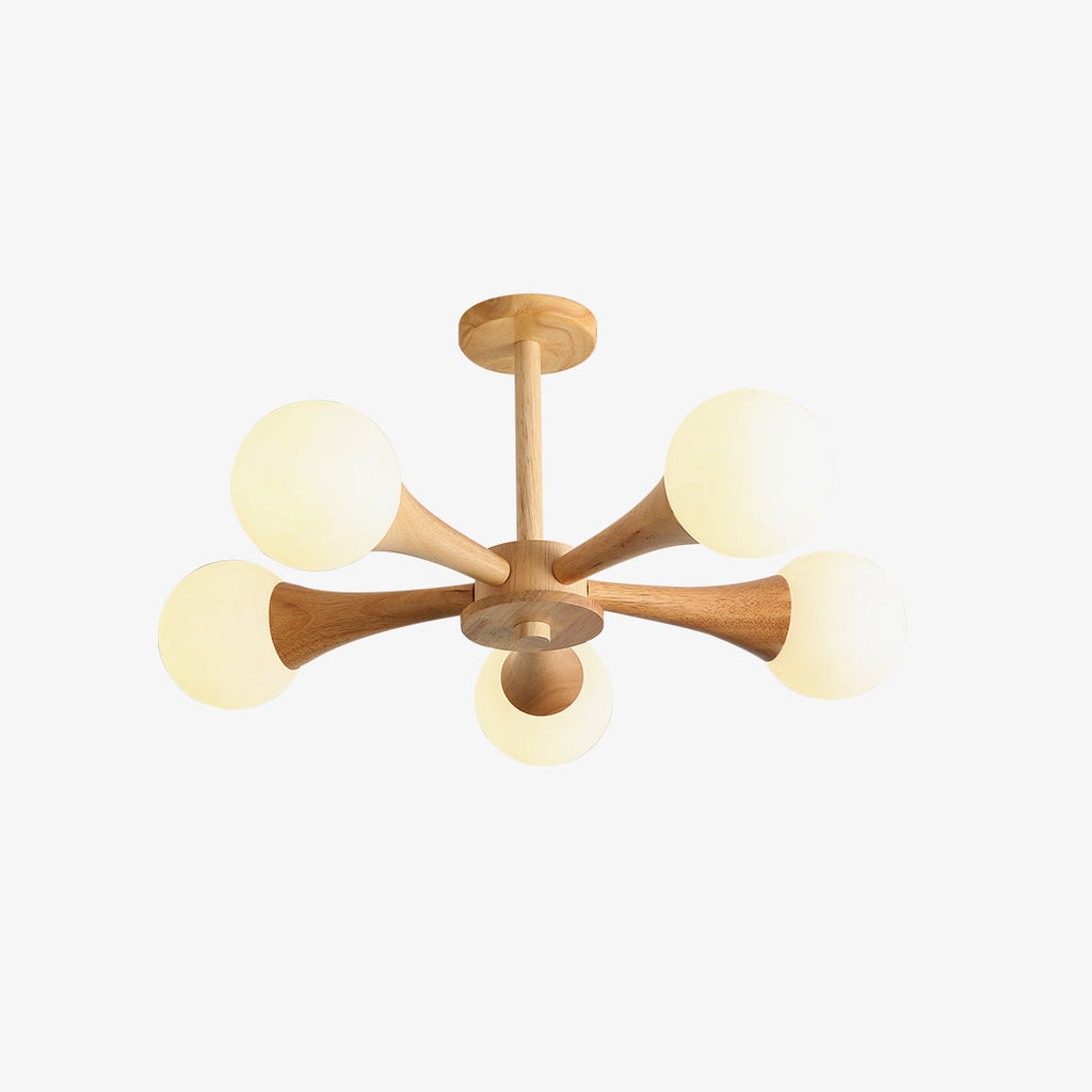 Kairo Wood Pendant Light Elegant Wooden Ceiling Fixture | Snurv