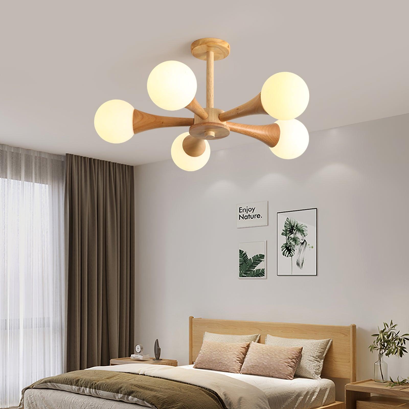 Kairo Wood Pendant Light Elegant Wooden Ceiling Fixture | Snurv