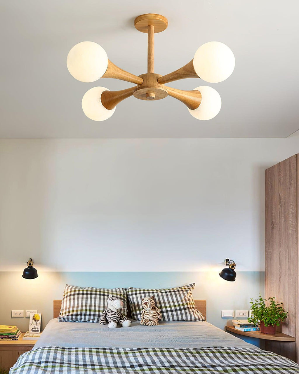 Kairo Wood Pendant Light Elegant Wooden Ceiling Fixture | Snurv