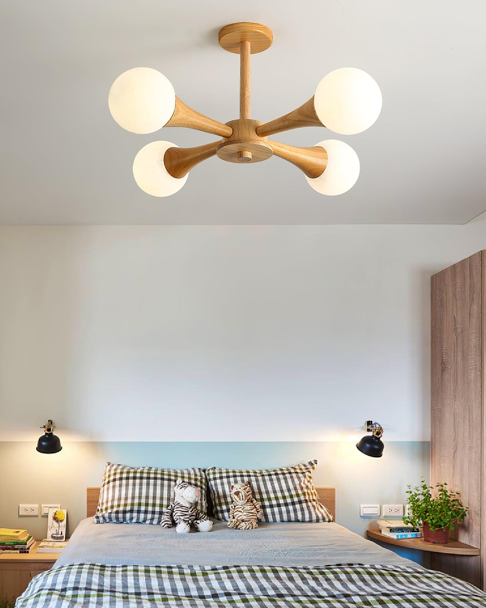 Kairo Wood Pendant Light Elegant Wooden Ceiling Fixture | Snurv