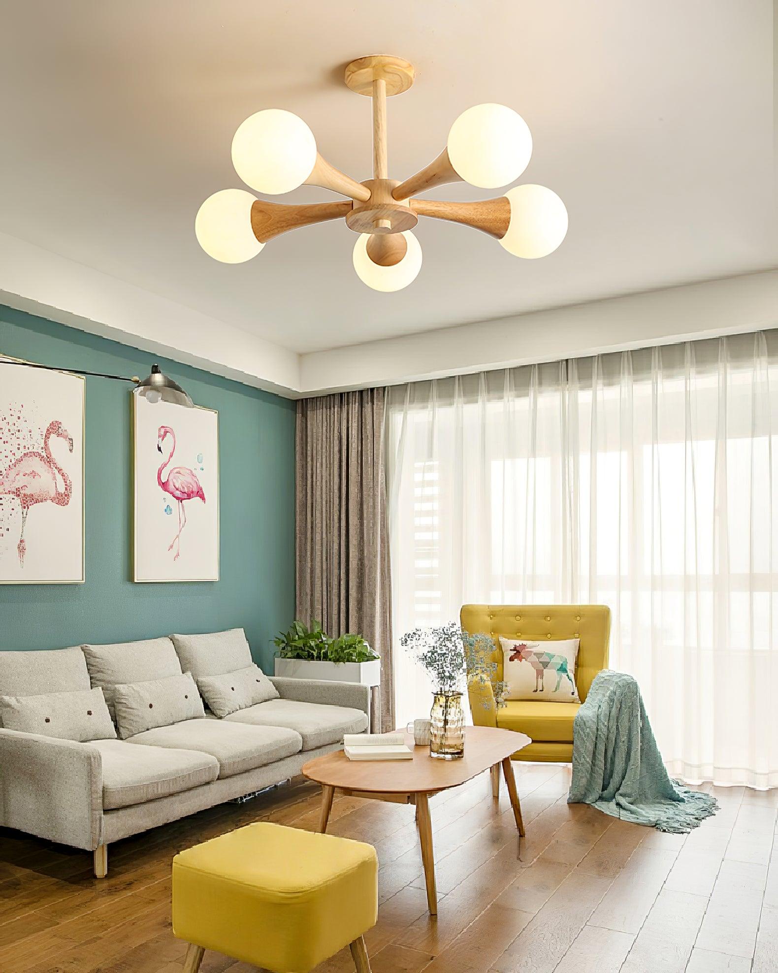 Kairo Wood Pendant Light Elegant Wooden Ceiling Fixture | Snurv