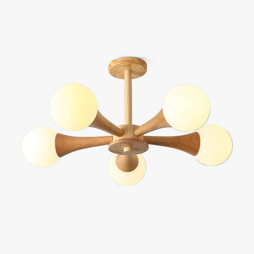 Kairo Wood Pendant Light Elegant Wooden Ceiling Fixture | Snurv