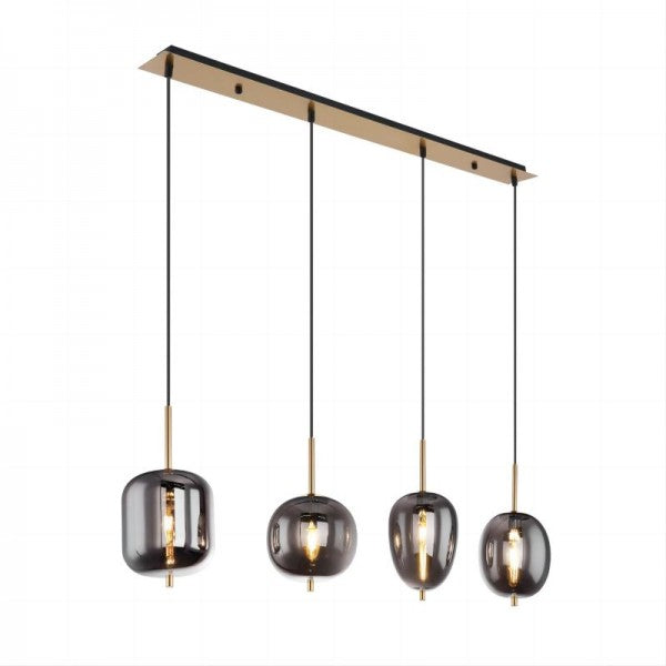 NoirLumen Pendant Lamp With Multiple Styles And Smoked Glass Bowls | Snurv