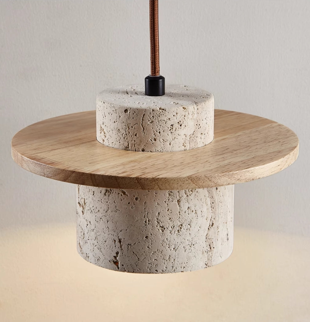 Sylvaris Cascade Travertine Pendant Lamp for Warm Modern Spaces | Snurv