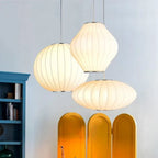 Lyra Silk and Steel Bubble Pendant Lamp for Modern Interiors | Snurv