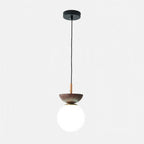 Lampa wisząca Nyara Half-Wood Nordic półokrągła i kulista | Snurv