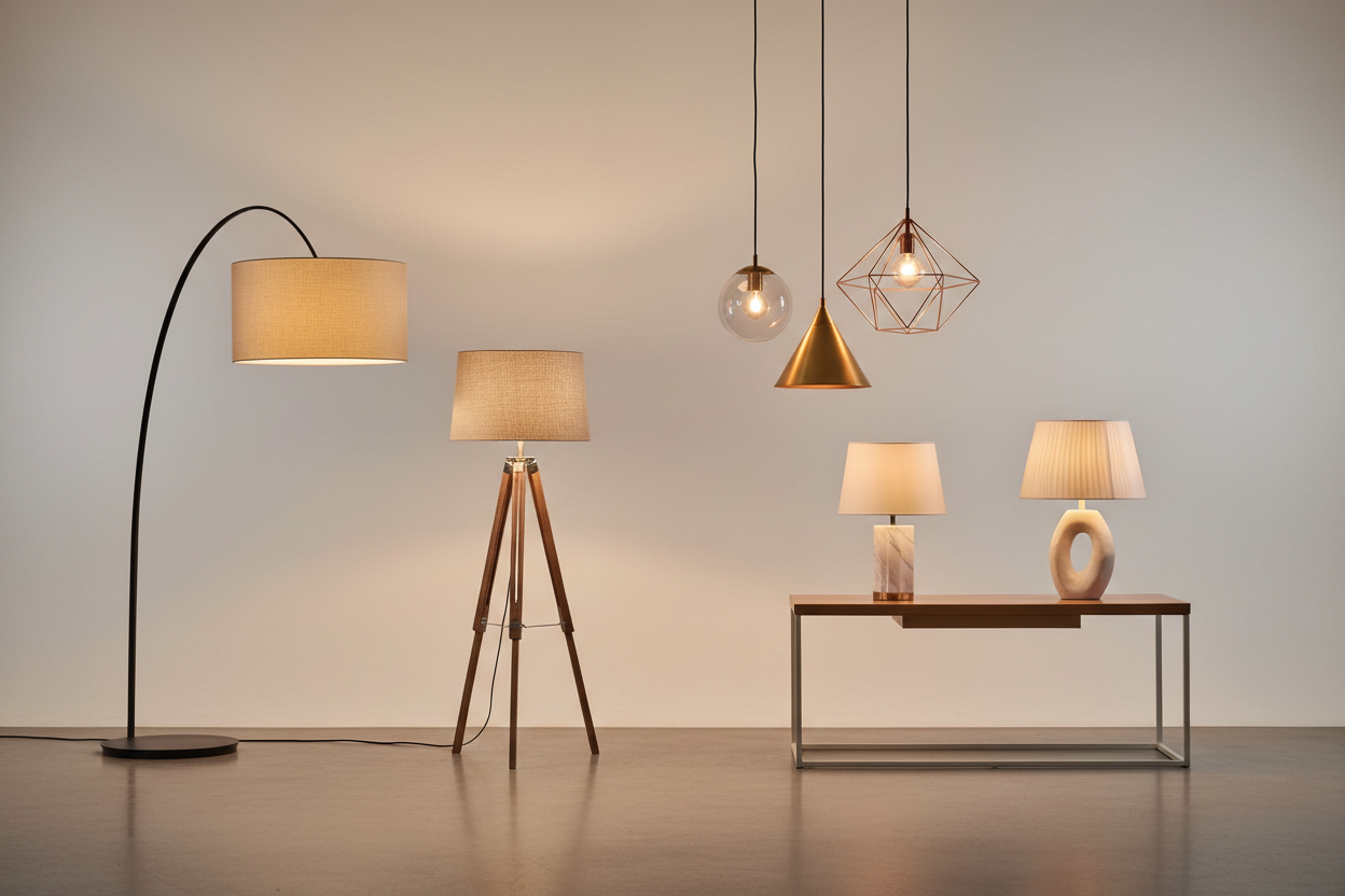 several lamps banner, no text