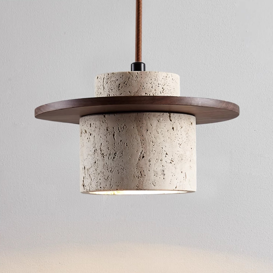 Sylvaris Cascade Travertine Pendant Lamp for Warm Modern Spaces | Snurv